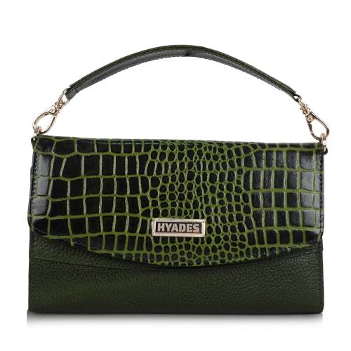 HYADES | Croco-embossed | statement sling for modern muse | GREEN