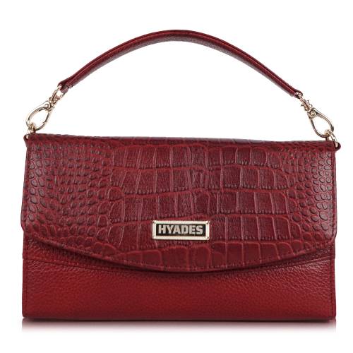 HYADES | Croco-embossed | statement sling for modern muse | RED