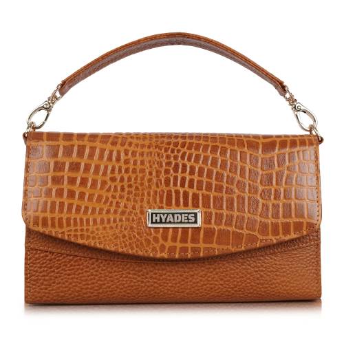 HYADES | Croco-embossed | statement sling for modern muse | YELLOW