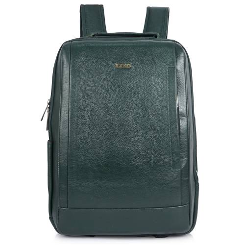 HYADES | Classic Pure Leather Office Leather Laptop Backpack for Men & Women | Laptop Bag 15.6 Inch | Travel Stylish College bag for boys | Office bag for man | GREEN