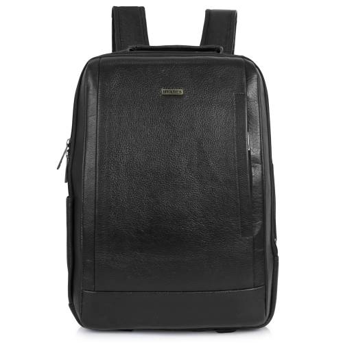 HYADES | Classic Pure Leather Office Leather Laptop Backpack for Men & Women | Laptop Bag 15.6 Inch | Travel Stylish College bag for boys | Office bag for man| BLACK
