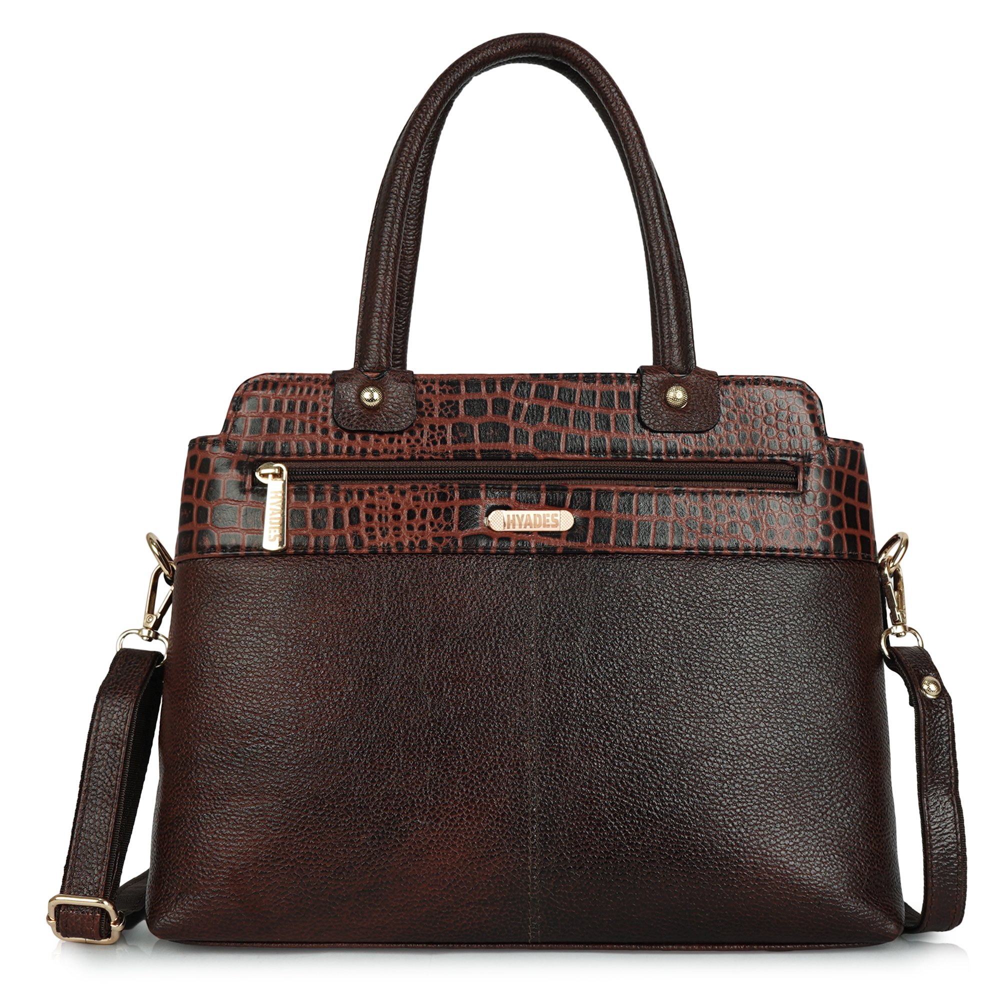 HYADES | Croco patterned |medium sized | women’s purse with detachable sling | Cherry Red